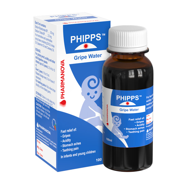Phipps Gripe Water 100ml carton and bottle